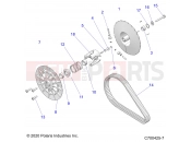 Polaris 2021 BRUTUS PRO XD 4000D (R02) (D21BEPD4B4) DRIVE TRAIN » DRIVE TRAIN, CLUTCH, DRIVEN - (C700425-7)