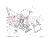 Polaris 2022 ATV SCRAMBLER 1000 55 EPS 3PC (R01) (A22SGE95KN) CHASSIS » CHASSIS, FRONT CAB SUPPORTS - (C102071-1)