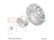 Polaris 2022 ATV SCRAMBLER 1000 55 EPS 3PC (R01) (A22SGE95KN) WHEELS » WHEELS, REAR - (C0211142)