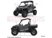 Polaris 2020 RANGER GENERAL 1000 DELUX (R06) - G20GXD99AP/AG BODY | BODY, DECALS - G20GXD99AG (900109)