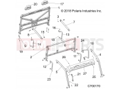 POLARIS RANGER CREW XP1000 EPS HIGH LIFTER (R03) (R20RSM99AL) CHASSIS | CHASSIS, CAB FRAME - R20RSM99AL (C700170)