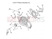 POLARIS RANGER XP1000 NSTR FC (R04) - R20RRU99A/B ENGINE | ENGINE, MAG COVER MOUNT - R20RRU99A/B (C700126-2)