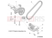 POLARIS RANGER XP1000 NSTR FC (R04) - R20RRU99A/B ENGINE | ENGINE, OIL PUMP - R20RRU99A/B (C700046)