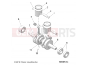 POLARIS 600 RUSH PRO-S SC SELECT (R01) (S20DCH6PS) ENGINE » ENGINE, PISTON and CRANKSHAFT - ALL OPTIONS (600913C)