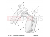 POLARIS 800 SWITCHBACK ASSAULT 144 SC SELECT (R02) (S20EEC8PS) BODY | BODY, CONSOLE - S20EEC8PS (C600799)