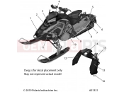 Polaris 2020 SNOWMOBILE 800 SWITCHBACK XCR SC SELECT ALL OPTIONS (R01) (S20DDL8PS) BODY | BODY, DECAL, GRAY SIDE PANEL MODEL - S20DDL8PS (601331)