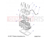 POLARIS 850 RUSH PRO-S SC SELECT (R01) (S20DCH8RS) ENGINE | ENGINE, CYLINDER, CYL. HEAD - S20DCH8RS ALL OPTIONS (600778-1)