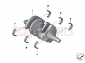 BMW Motorrad BMW 2019 C models C 650 GT 16 (0C05, 0C15) RANKSHAFT WITH BEARING SHELLS