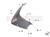 BMW Motorrad BMW 2019 C models C 650 GT 16 (0C05, 0C15) AIRING SIDE PANEL, FRONT