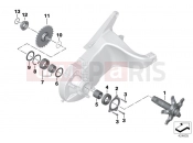 BMW Motorrad BMW 2019 C models C 650 GT 16 (0C05, 0C15) EAR SWING ARM, DRIVESHAFT