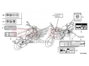 HONDA CMX500AK CMX500 Rebel 2019 F-49 CAUTION LABEL