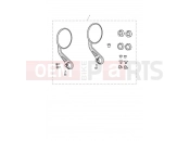 TRIUMPH Bonneville T100 Mirrors, Bar End Kit