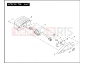 HARLEY-DAVIDSON STANDARD SIDECAR  - TLE SIDECAR TAIL LAMP