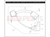HARLEY-DAVIDSON ULTRA SIDECAR  - TLEU HARNESS, BANK ANGLE SENSOR FOR 2007 & 2008 MOTORCYCLES