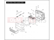 Harley-Davidson 2009 DYNA DYNA LOW RIDER  - FXDL BATTERY TRAY & BATTERY