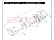 HARLEY-DAVIDSON ROCKER C  - FXCWC FRONT BRAKE CALIPER - ALL MODELS EXCEPT FLSTSB