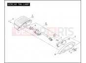 HARLEY-DAVIDSON ROAD GLIDE  - FLTR SIDECAR TAIL LAMP