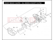 HARLEY-DAVIDSON ROCKER C  - FXCWC FRONT BRAKE CALIPER - ALL MODELS EXCEPT FLSTSB