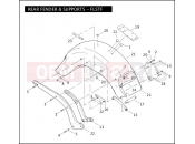 HARLEY-DAVIDSON ROCKER C  - FXCWC REAR FENDER & SUPPORTS - FLSTF