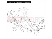 Harley-Davidson 2008 VRSC VRSCD NIGHT ROD  - VRSCD EXHAUST SYSTEM - VRSCDX, VRSCDXA