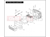 HARLEY-DAVIDSON DYNA SUPER GLIDE  - FXD BATTERY TRAY & BATTERY