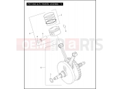 Harley-Davidson 2007 SOFTAIL NIGHT TRAIN  - FXSTB PISTONS & FLYWHEEL ASSEMBLY - TWIN CAM 96â¢