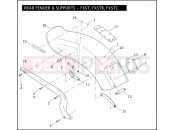 Harley-Davidson 2007 SOFTAIL NIGHT TRAIN  - FXSTB REAR FENDER & SUPPORTS - FXST, FXSTB, FXSTC