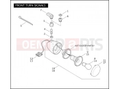HARLEY-DAVIDSON DYNA SUPER GLIDE  - FXDI FRONT TURN SIGNALS