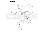 HARLEY-DAVIDSON DYNA SUPER GLIDE  - FXDI FUEL TANK
