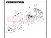 HARLEY-DAVIDSON DYNA LOW RIDER  - FXDLI BATTERY TRAY & BATTERY