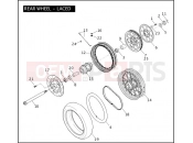 HARLEY-DAVIDSON DYNA WIDE GLIDE  - FXDWGI REAR WHEEL - LACED