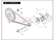 HARLEY-DAVIDSON VRSCD NIGHT ROD  - VRSCD 105 BELT & SPROCKETS