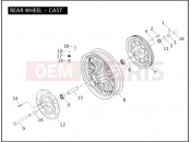 HARLEY-DAVIDSON DYNA WIDE GLIDE  - FXDWGI REAR WHEEL - CAST