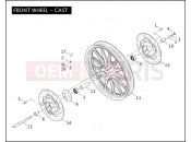 Harley-Davidson 2005 DYNA DYNA SUPER GLIDE SPORT  - FXDX FRONT WHEEL - CAST