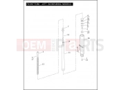Harley-Davidson 2005 TOURING ELECTRA GLIDE STANDARD  - FLHTI FRONT FORK - LEFT (NONFAIRING MODELS)