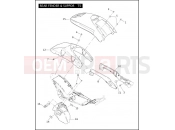 HARLEY-DAVIDSON VRSCA V-ROD  - VRSCA REAR FENDER & SUPPORTS