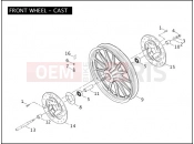 HARLEY-DAVIDSON DYNA SUPER GLIDE  - FXD FRONT WHEEL - CAST