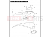 Harley-Davidson 2004 DYNA DYNA SUPER GLIDE  - FXDI FUEL TANK CONSOLE - FXD/I & FXDX/I