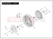 Harley-Davidson 2004 DYNA DYNA LOW RIDER  - FXDLI REAR WHEEL - CAST