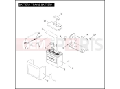 HARLEY-DAVIDSON DYNA WIDE GLIDE  - FXDWG BATTERY TRAY & BATTERY