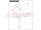 Harley-Davidson 2004 POLICE ELECTRA GLIDE STANDARD POLICE  - FLHTPI SEAT & REAR FRAME RAILS