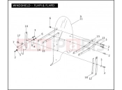 Harley-Davidson 2004 POLICE ELECTRA GLIDE STANDARD POLICE  - FLHTPI WINDSHIELD - FLHPI & FLHPEI