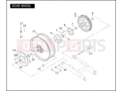 Harley-Davidson 2004 VRSC VRSCA V-ROD 98  - VRSCA 98 REAR WHEEL