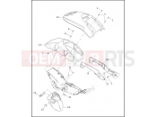 Harley-Davidson 2003 VRSC VRSCA V-ROD 98  - VRSCA 98 REAR FENDER & SUPPORTS