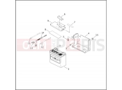 HARLEY-DAVIDSON DYNA DEFENDER  - FXDP BATTERY TRAY & BATTERY