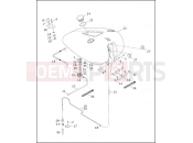 Harley-Davidson 2001 SOFTAIL NIGHT TRAIN  - FXSTBI FUEL TANK - FXSTD