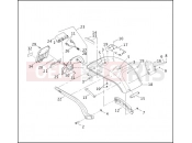 Harley-Davidson 2000 SOFTAIL SOFTAIL DEUCE  - FXSTD REAR FENDER, SUPPORTS & LICENSE PLATE BRACKET - FXSTD