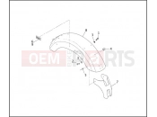HARLEY-DAVIDSON SUPER GLIDE LOW RIDER  - FXLR REAR FENDER