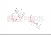 Harley-Davidson 1994 POLICE ELECTRA GLIDE STANDARD POLICE (WINDSHIELD)  - FLHTP REAR BELT GUARD & DEBRIS DEFLECTOR