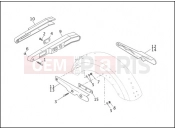 HARLEY-DAVIDSON SUPER GLIDE  - FXR REAR FENDER SUPPORTS